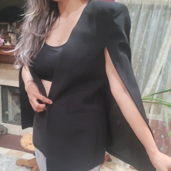 Bcbgmaxazria blazer cape jacket - Picture 2 of 9